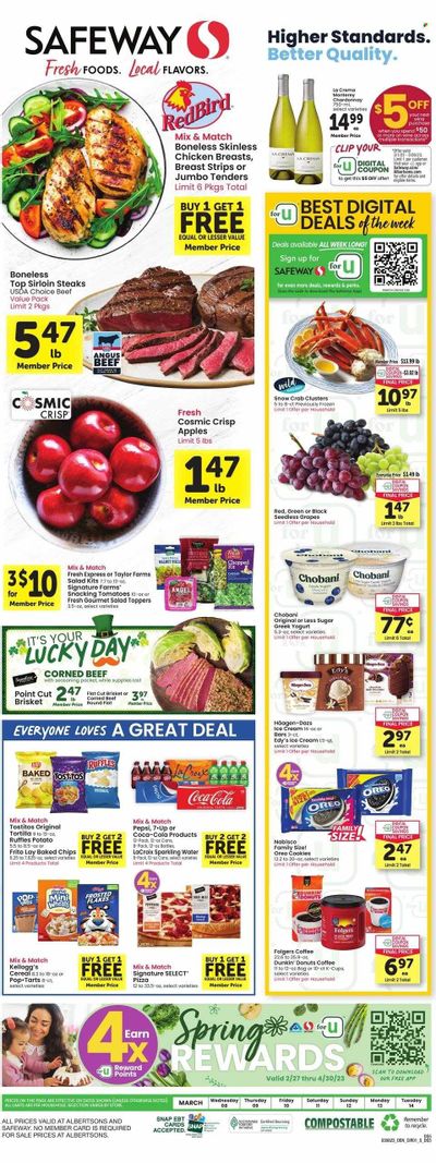 Safeway (SD) Weekly Ad Flyer Specials March 8 to March 14, 2023