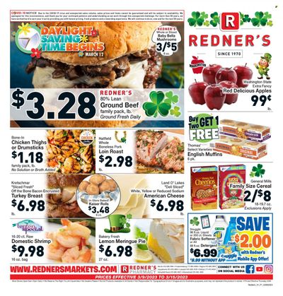 Redner's Markets (DE, MD, PA) Weekly Ad Flyer Specials March 9 to March 15, 2023