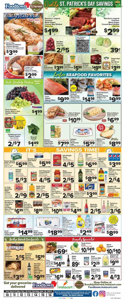 Foodtown (NJ, NY, PA) Weekly Ad Flyer Specials March 10 to March 16, 2023