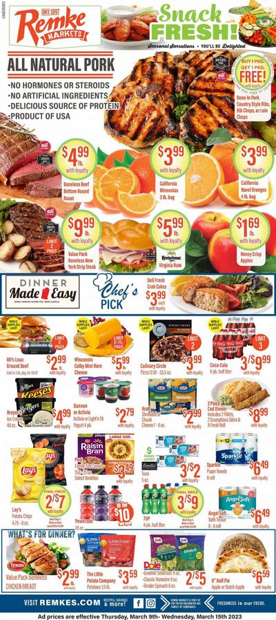 Remke (KY) Weekly Ad Flyer Specials March 9 to March 15, 2023