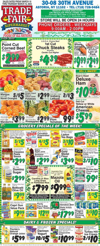 Trade Fair Supermarket (NY) Weekly Ad Flyer Specials March 10 to March 16, 2023