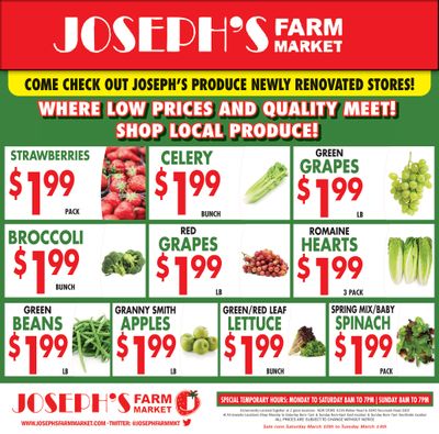 Joseph's Farm Market Flyer March 10 to 14