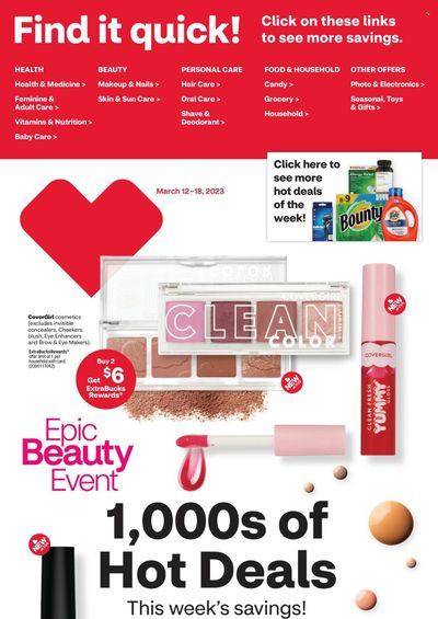 CVS Pharmacy Weekly Ad Flyer Specials March 12 to March 18, 2023
