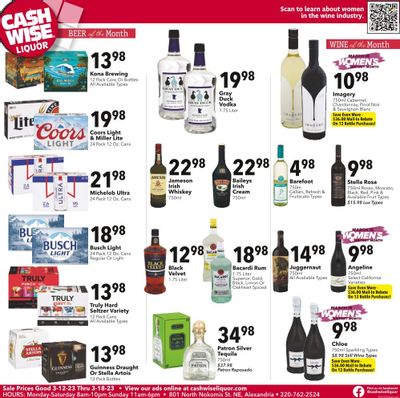 Cash Wise Liquor Only (MN) Weekly Ad Flyer Specials March 12 to March 18, 2023