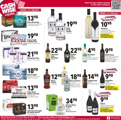 Cash Wise Liquor Only (MN) Weekly Ad Flyer Specials March 12 to March 18, 2023