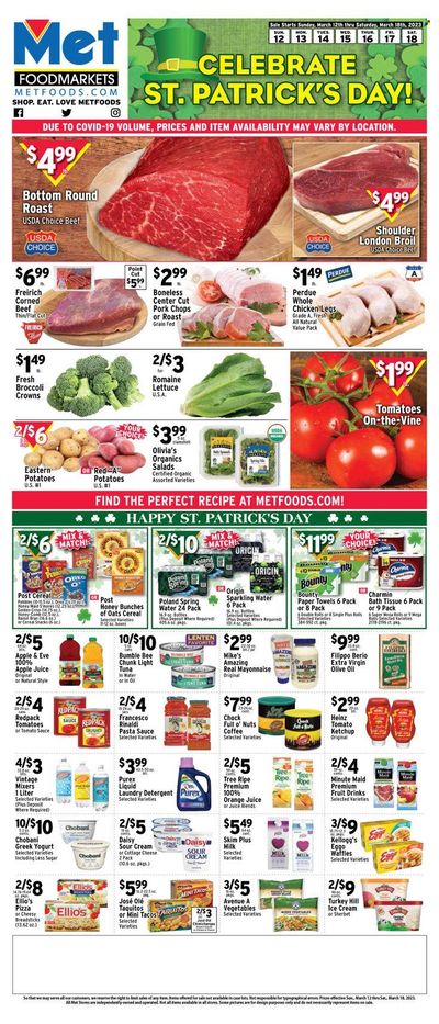 Met Foodmarkets Weekly Ad Flyer Specials March 12 to March 18, 2023