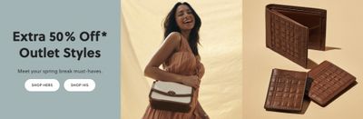 Fossil & Fossil Outlet Canada Spring Break Sale: Save Extra 50% OFF Outlet & Sale Styles + More