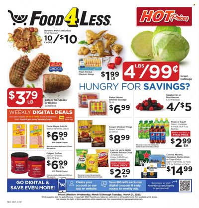 Food 4 Less (IN) Weekly Ad Flyer Specials March 15 to March 21, 2023