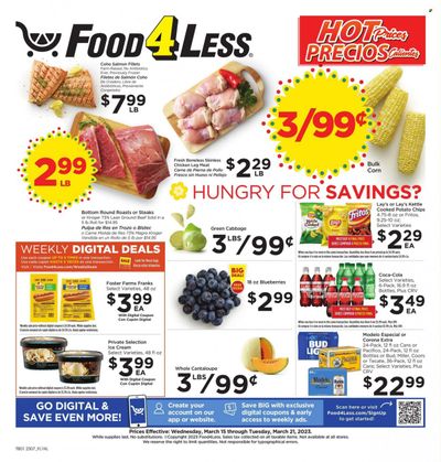 Food 4 Less (CA) Weekly Ad Flyer Specials March 15 to March 21, 2023