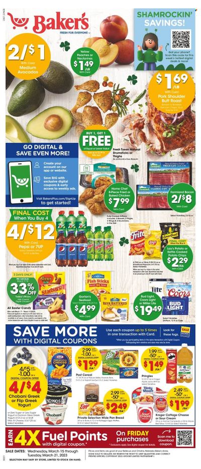 Baker's (NE) Weekly Ad Flyer Specials March 15 to March 21, 2023
