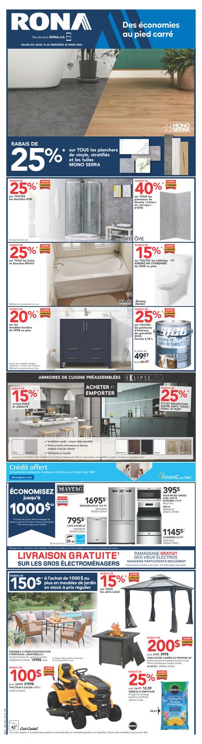 Rona (QC) Flyer March 16 to 22
