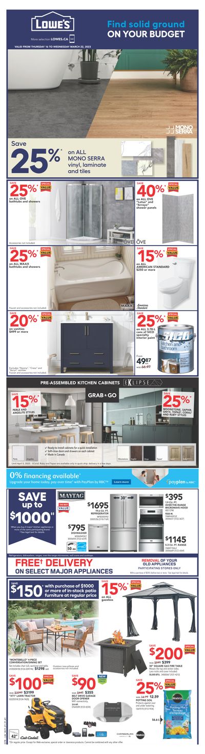 Lowe's (West) Flyer March 16 to 22