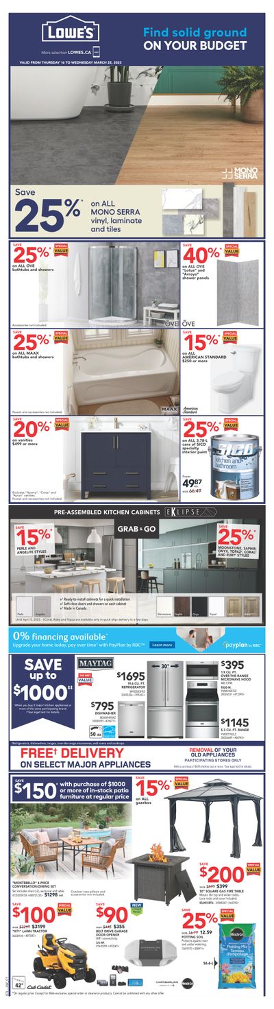 Lowe's (ON) Flyer March 16 to 22