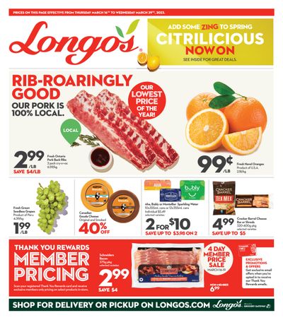 Longo's Flyer March 16 to 29