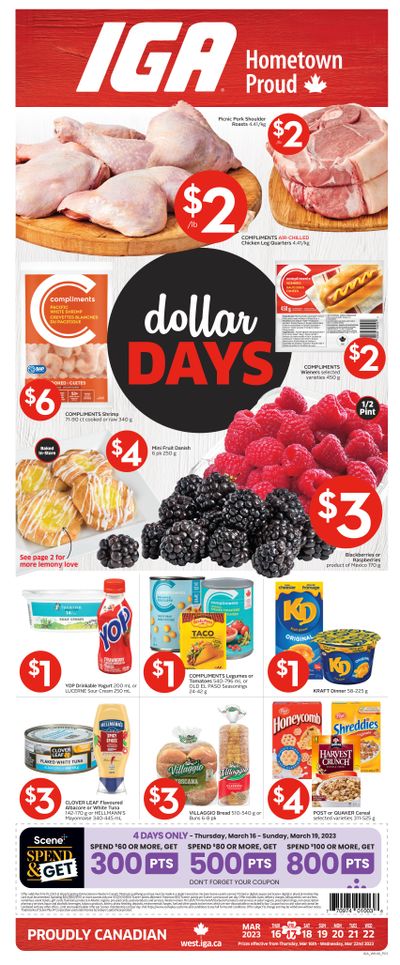 IGA (West) Flyer March 16 to 22