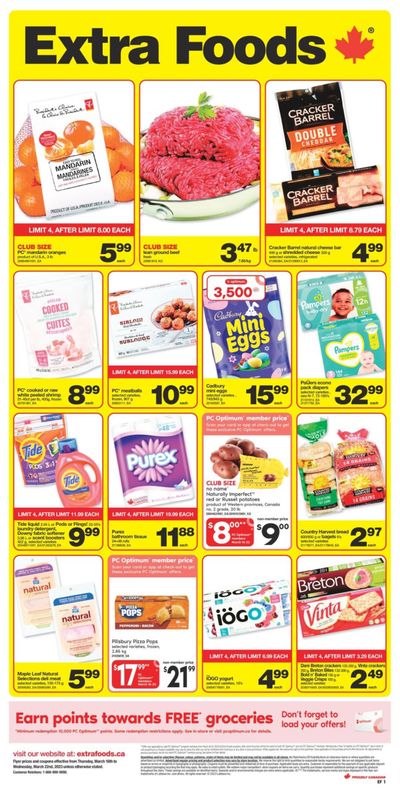 Extra Foods Flyer March 16 to 22