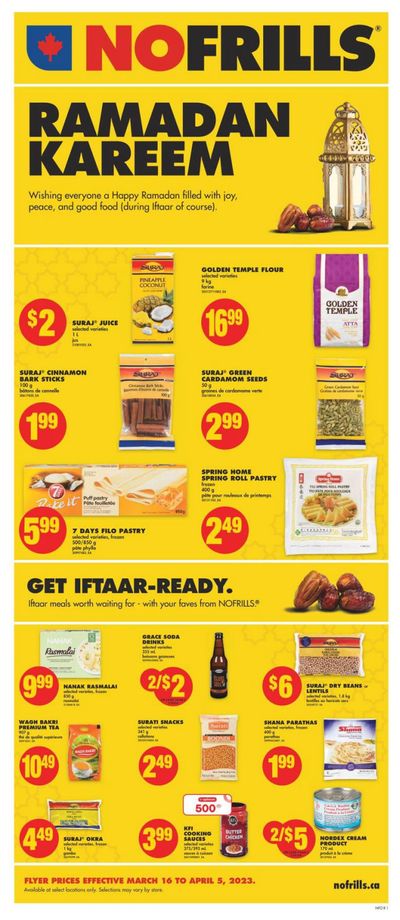 No Frills (ON) Ramadan Flyer March 16 to April 5