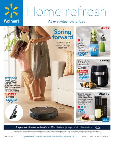 Walmart Home Refresh Flyer March 16 to April 12