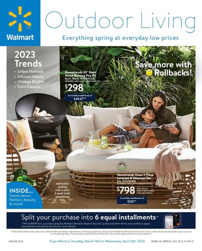 Walmart Outdoor Living Flyer March 16 to April 12
