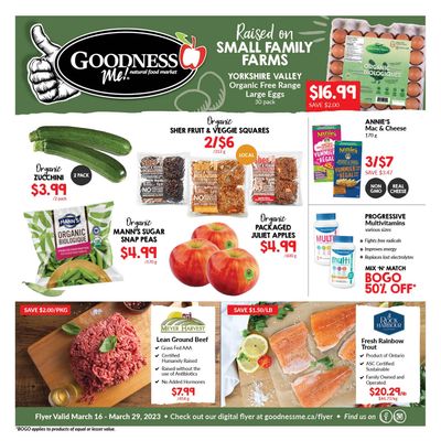 Goodness Me Flyer March 16 to 29