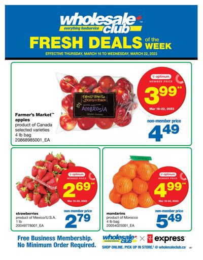 Wholesale Club (ON) Fresh Deals of the Week Flyer March 16 to 22