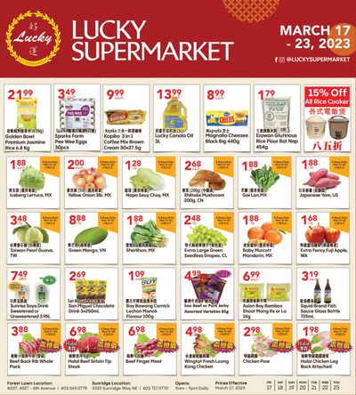 Lucky Supermarket (Calgary) Flyer March 17 to 23