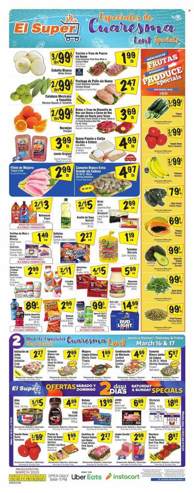 El Super (AZ) Weekly Ad Flyer Specials March 15 to March 21, 2023