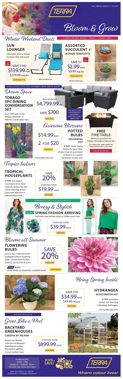Terra Greenhouses Flyer March 17 to 23