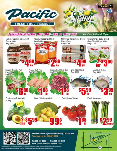 Pacific Fresh Food Market (Pickering) Flyer March 17 to 23