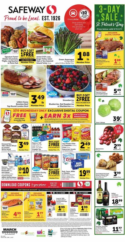 Safeway (CA) Weekly Ad Flyer Specials March 15 to March 21, 2023