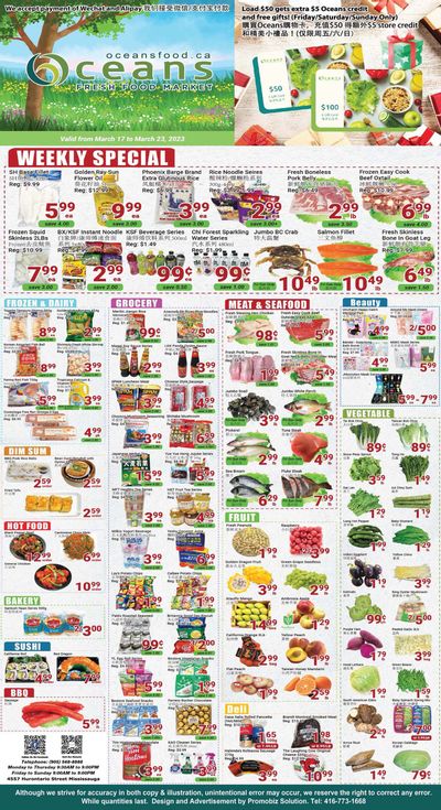 Oceans Fresh Food Market (Mississauga) Flyer March 17 to 23