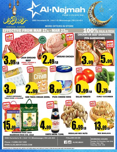 Alnejmah Fine Foods Inc. Flyer March 17 to 23