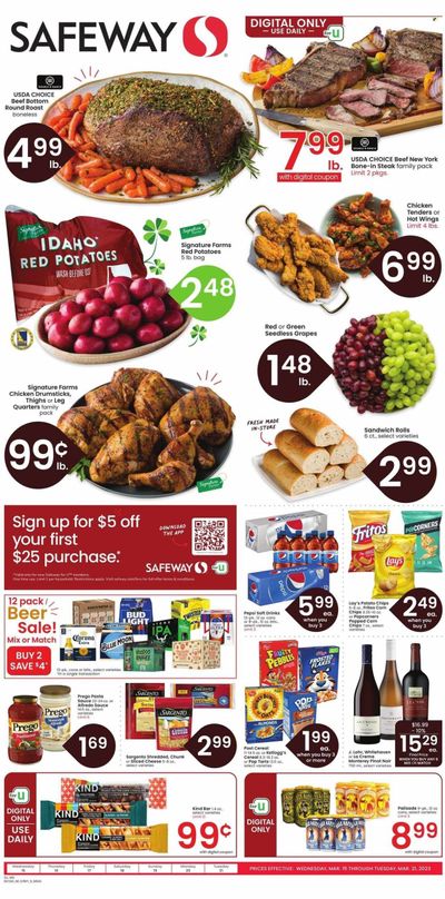Safeway (CO) Weekly Ad Flyer Specials March 15 to March 21, 2023