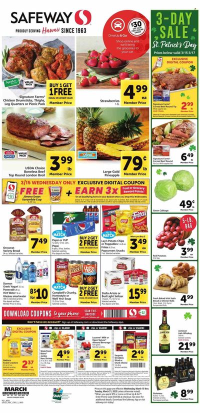 Safeway (HI) Weekly Ad Flyer Specials March 15 to March 21, 2023