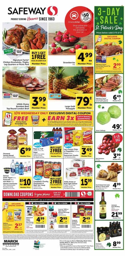 Safeway (HI) Weekly Ad Flyer Specials March 15 to March 21, 2023