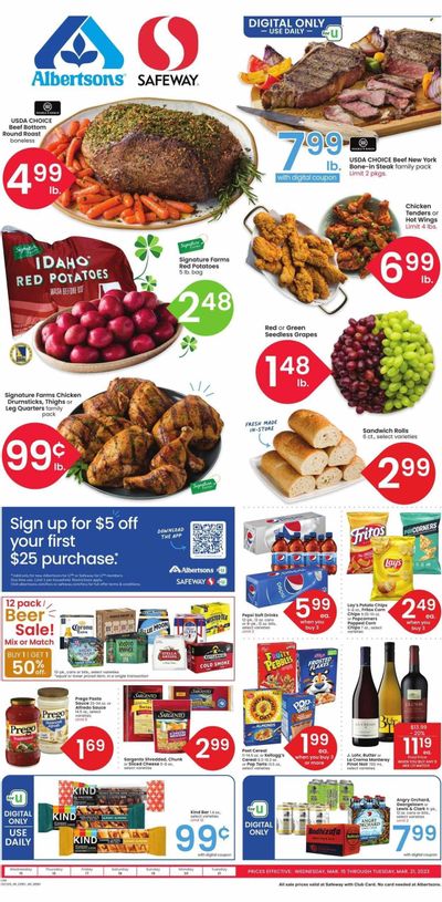 Safeway (MT) Weekly Ad Flyer Specials March 15 to March 21, 2023