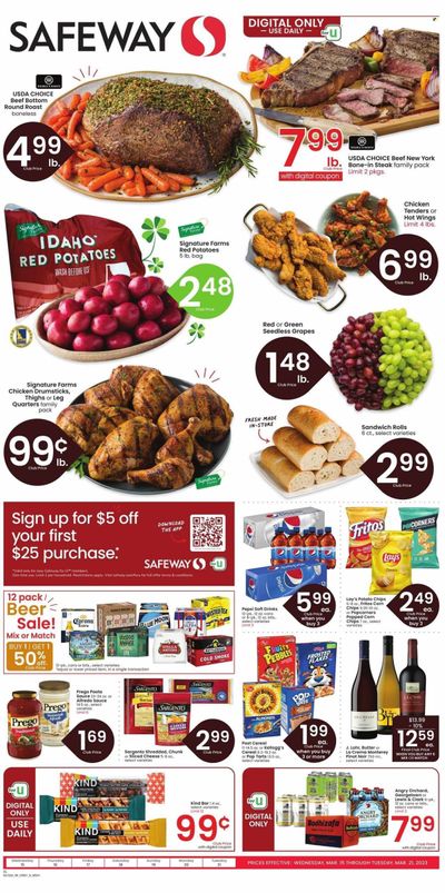 Safeway (MT) Weekly Ad Flyer Specials March 15 to March 21, 2023