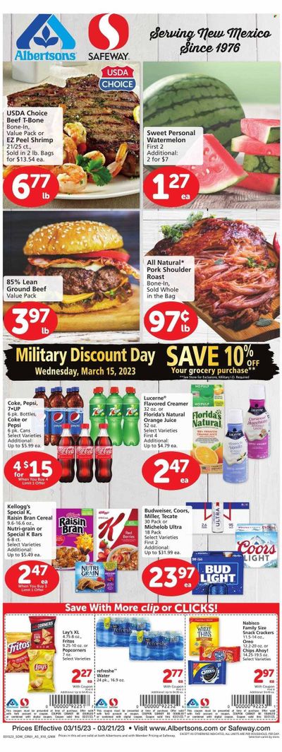 Safeway (NM) Weekly Ad Flyer Specials March 15 to March 21, 2023