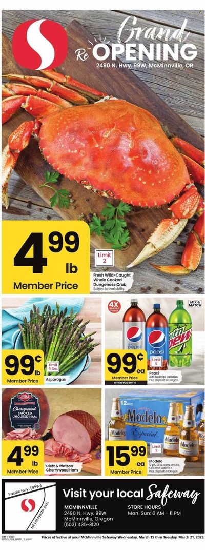 Safeway (OR) Weekly Ad Flyer Specials March 15 to March 21, 2023