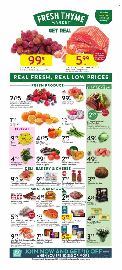 Fresh Thyme Weekly Ad Flyer Specials March 15 to March 21, 2023