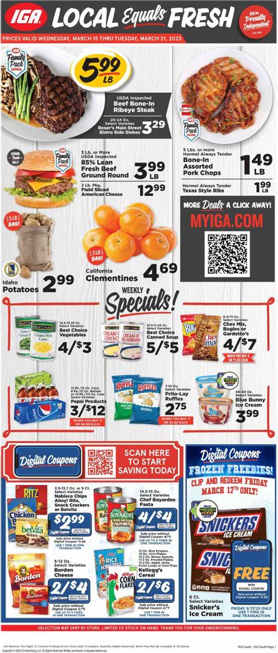 IGA (KY) Weekly Ad Flyer Specials March 15 to March 21, 2023