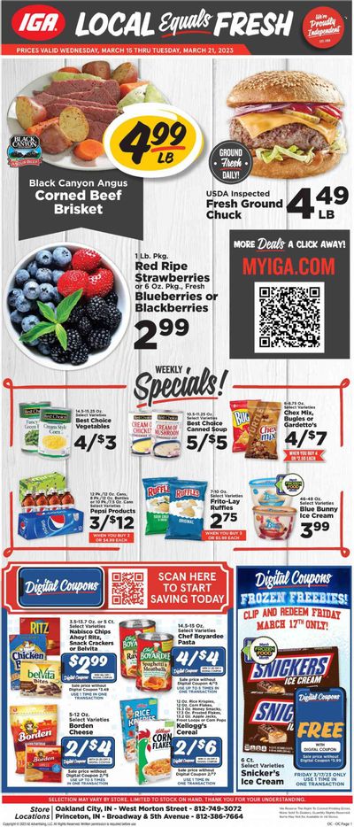 IGA (IN) Weekly Ad Flyer Specials March 15 to March 21, 2023