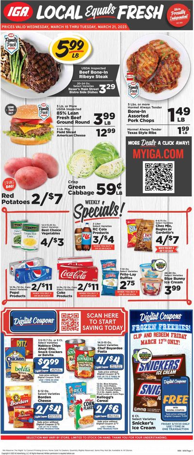 IGA (KY) Weekly Ad Flyer Specials March 15 to March 21, 2023