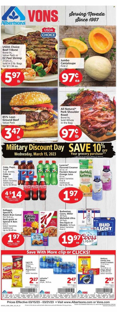 Vons (NV) Weekly Ad Flyer Specials March 15 to March 21, 2023