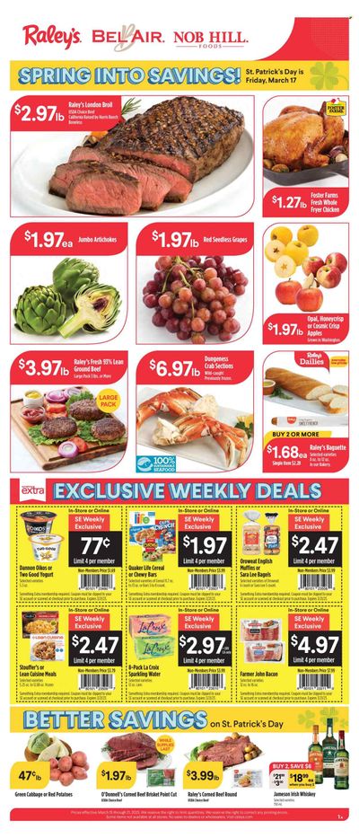 Raley's (CA, NV) Weekly Ad Flyer Specials March 15 to March 21, 2023