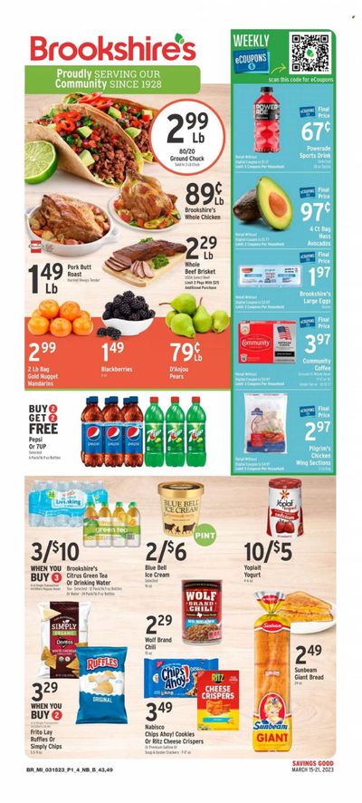 Brookshires (AR, LA, TX) Weekly Ad Flyer Specials March 15 to March 21, 2023