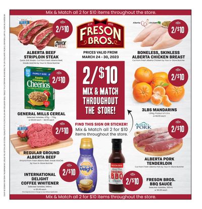 Freson Bros. Flyer March 24 to 30