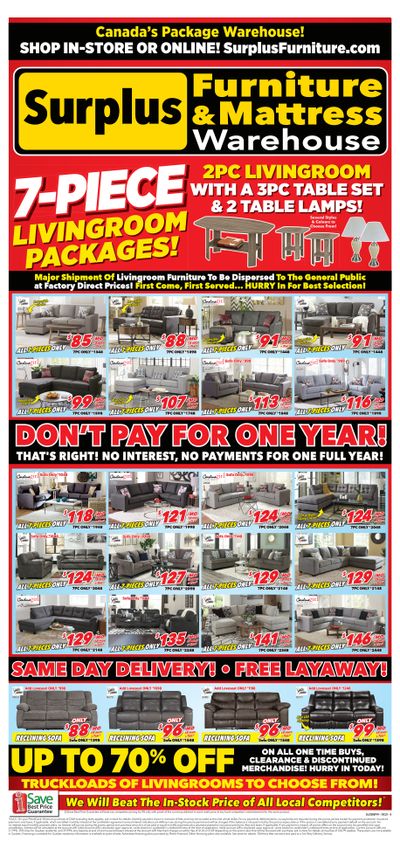 Surplus Furniture & Mattress Warehouse (St. John's) Flyer March 20 to April 2