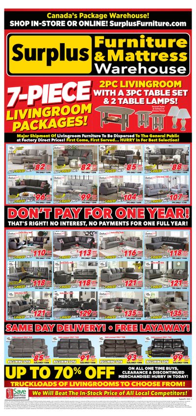 Surplus Furniture & Mattress Warehouse (Prince Albert) Flyer March 20 to April 2