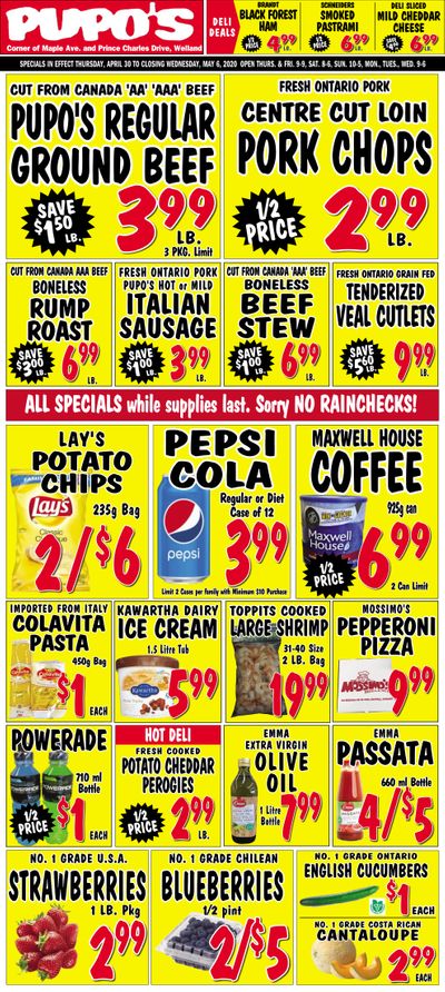 Pupo's Food Market Flyer April 30 to May 6